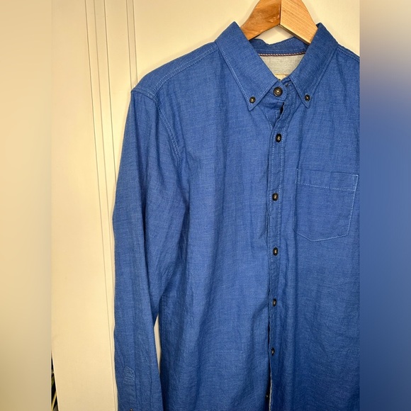 NWT Fat Face Tadlow 100% Cotton Long Sleeve Button Down Shirt Blue Men's Size S - Picture 2 of 10